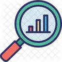 Search Graph Search Analysis Analytical Presentation Icon