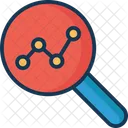 Search Graph Magnifier Infographics Icon
