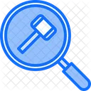 Search Magnifier Hammer Icon
