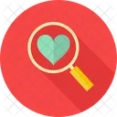 Search Heart Find Love Icon