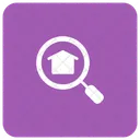 Magnifier Search House Icon