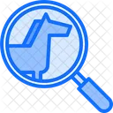 Horse Search Magnifier Icon