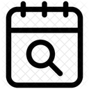 Search Calendar Magnifying Glass Icon