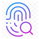 Fingerprint Biometric Identification Evidence Icon