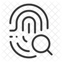Fingerprint Biometric Identification Evidence Icon