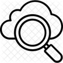 Cloud Search Internet Exploring Cloud Magnifying Icon