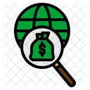 Search Investment Money Bag Business Icon