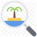 Island Palm Tree Search Icon