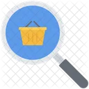 Search Magnifier Basket Icon
