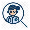 Search Find Lady Doctor Icon