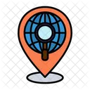 Search Location Address Globe Icon