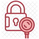 Search Lock Lock Magnifying Glass Icon