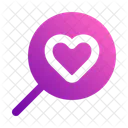 Search Love Magnifying Glass Find Icon
