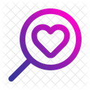 Search Love Magnifying Glass Find Icon