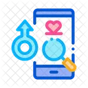 Male Love Search Icon
