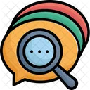 Bubble Chat Bubble Magnifying Icon