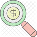 Money Search Magnifier Icon