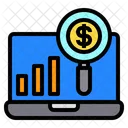 Growth Labtop Finance Icône