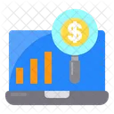Growth Labtop Finance Icon