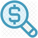 Magnifier Dollar Research Icon