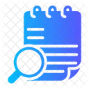 Search Magnifying Glass Notepad Icon