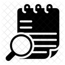 Search Magnifying Glass Notepad Icon