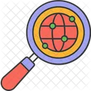 Search On Earth Earth Magnifying Icon