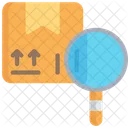 Search Parcel Barcode Scanning Logistics Icon