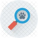 Search Paw Magnifying Icon