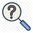 Search Engine Magnifying Glass Question Mark Icon