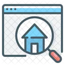 Website Find Home Magnifier Icon