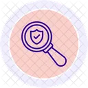 Shield Search Magnifier Icon