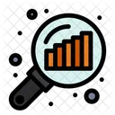 Search Stats Graph Magnifying Graph Analysis Icon