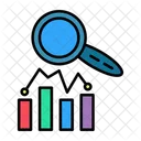 Graph Analysis Data Analyzing Search Analysis Icon
