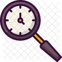 Search Time Magnifying Glass Loupe Icon