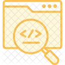 Search Web Code Duotone Line Icon Icon