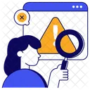 Search Web Error Web Alert Web Caution Icon