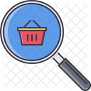 Search Magnifier Basket Icon