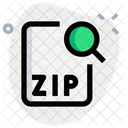 Search Zip File Icon