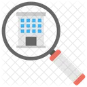 Magnifying Glass Surveying Icon