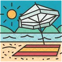 Seaside Beach Picnic Icon