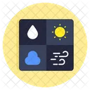 Seasons Rainy Summer Icon