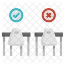 Seating Distance Classroom Medical Icon