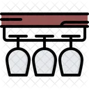 Seche Linge Verres Glasse Icône