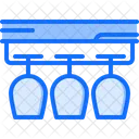 Seche Linge Verres Glasse Icône