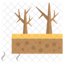 Secheresse Catastrophe Fissures Au Sol Icône
