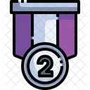 Second Place Medal Second Number Medal Medal Icon