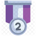 Second Place Medal Second Number Medal Medal Icon