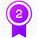 Second Place Medal Second Number Medal Medal Icon
