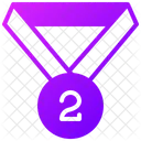 Second Place Medal Second Number Medal Medal Icon